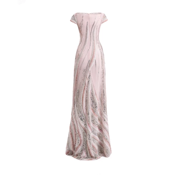 Gemy Maalouf Beaded Sequin Dress, view 6
