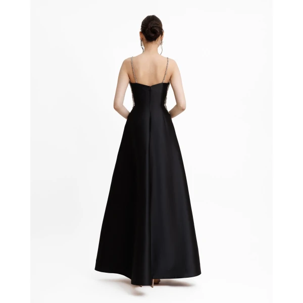 Gemy Maalouf Beaded Tassels Long Dress, view 3