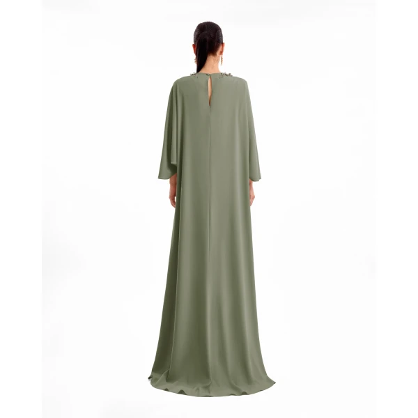 Gemy Maalouf Beaded V-Neck Kaftan, view 3