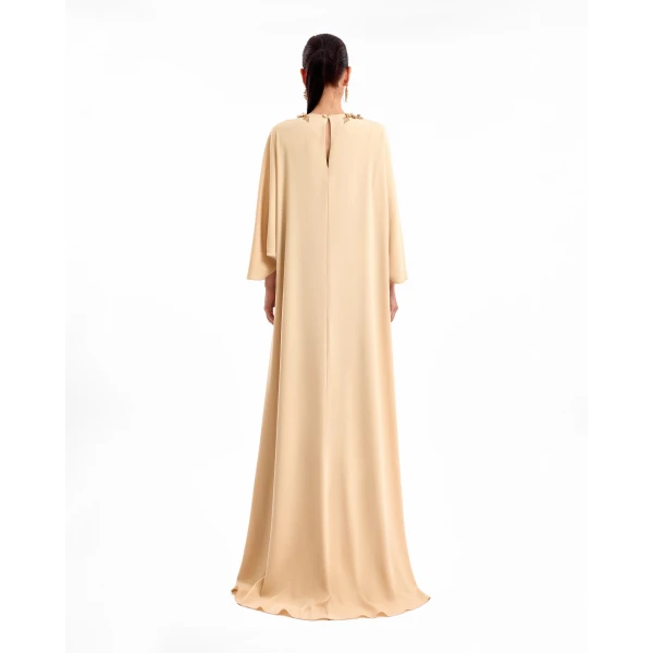 Gemy Maalouf Beaded V-Neck Kaftan, view 4