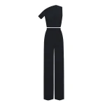 Gemy Maalouf Black Crepe  Set