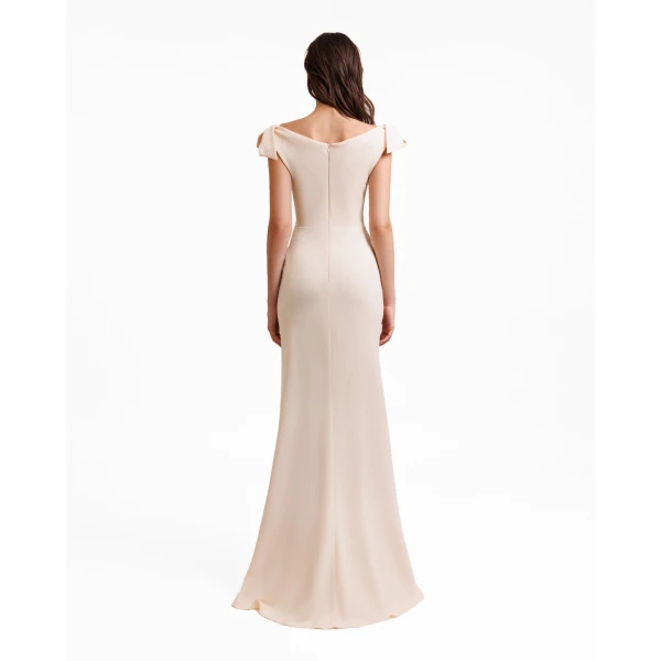 Gemy Maalouf Bow-Shoulder Drapped Dress, view 3