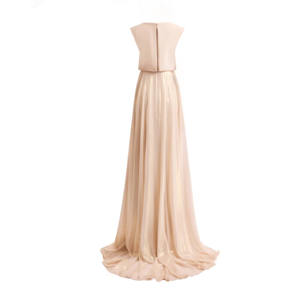 Gemy Maalouf Cowl Gathered Dress, view 6