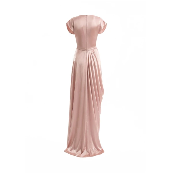 Gemy Maalouf Cowl-Neck Draped Dress, view 5