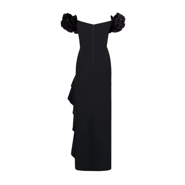 Gemy Maalouf Crepe Ruffled Dress, view 5