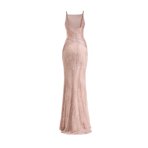 Gemy Maalouf Criss-Cross Beaded Dress, view 6