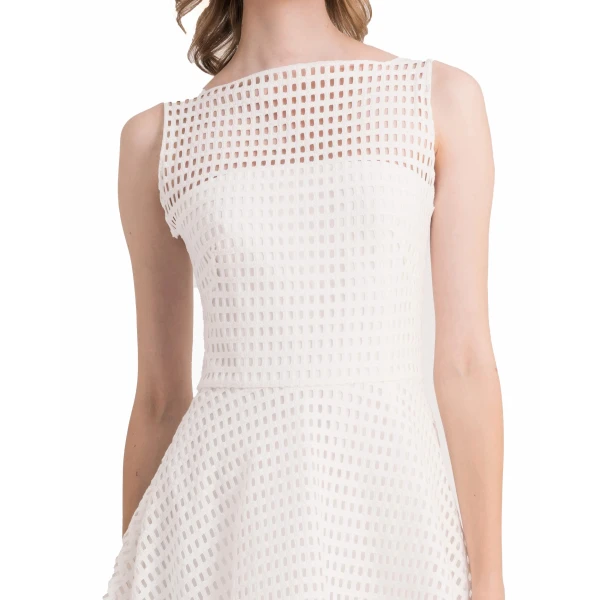 Gemy Maalouf Crochet Lace Flared Midi Dress, view 4