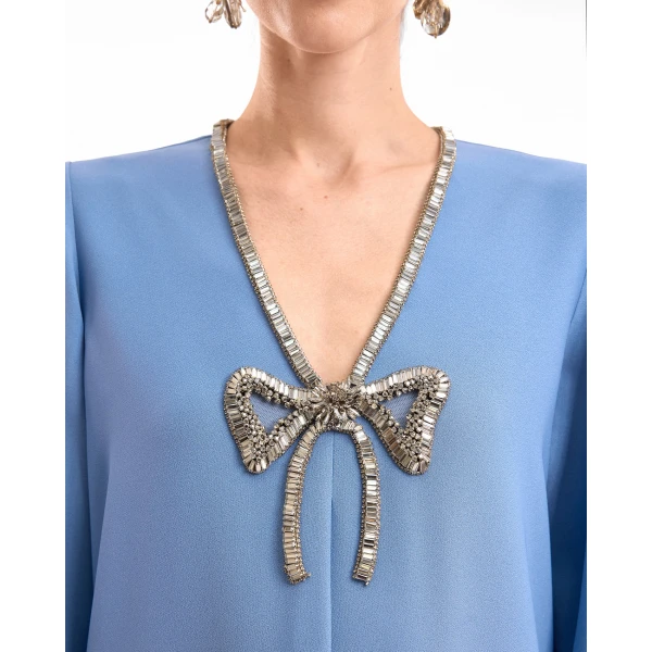 Gemy Maalouf Crystal Bow Kaftan, view 5