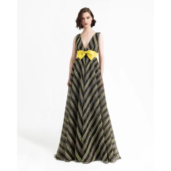 Gemy Maalouf Deep Flared Dress, view 2