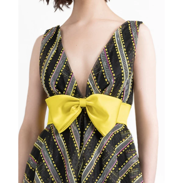 Gemy Maalouf Deep Flared Dress, view 4