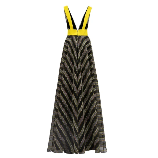 Gemy Maalouf Deep Flared Dress, view 5