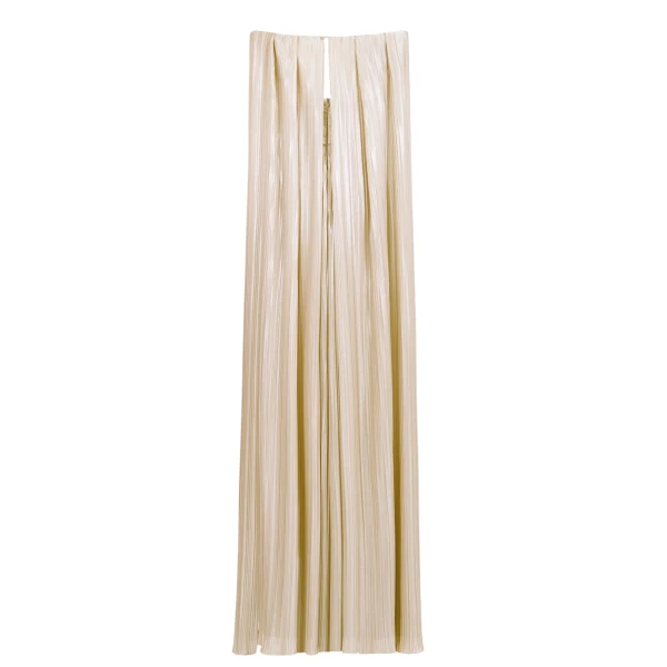 Gemy Maalouf Deep V-Neckline Champagne Jumpsuit, view 5