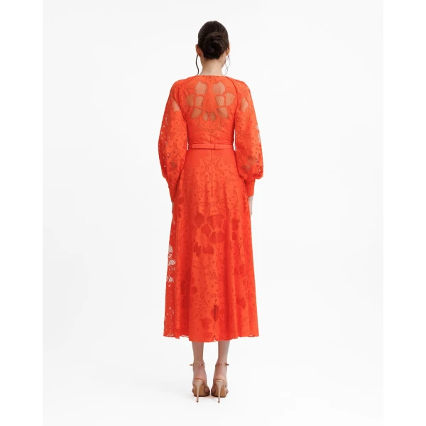 Gemy Maalouf Draped Bishop Sleeves Dress, view 3