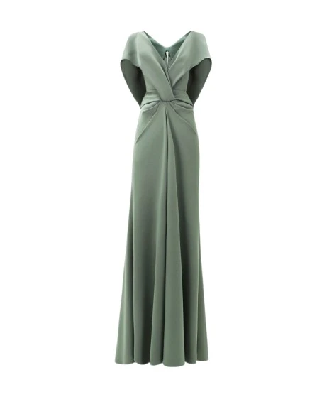 Gemy-Maalouf-Draped-Cape-Like-Sleeve-Dress-coveti73115_nobg Gemy Maalouf Draped Cape-Like Sleeve Dress