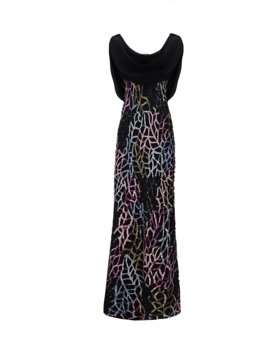Gemy Maalouf Draped Cape-Like Sleeves Dress Gemy Maalouf Draped Cape-Like Sleeves Dress