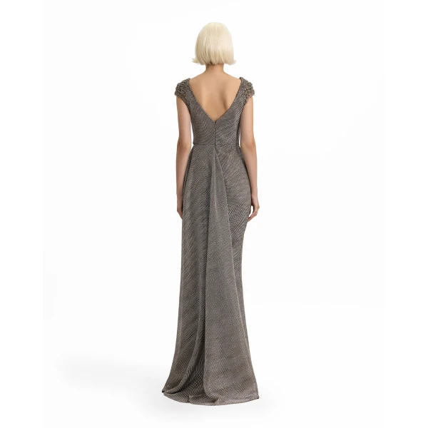 Gemy Maalouf Draped Cowl-Neckline Dress, view 3