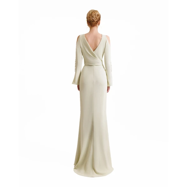 Gemy Maalouf Draped Cut-Out Shoulder Dress, view 3
