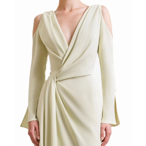 Gemy Maalouf Draped Cut-Out Shoulder Dress, view 4