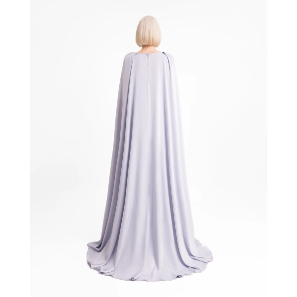 Gemy Maalouf Draped Dress with Cape-Like Sleeves, view 3