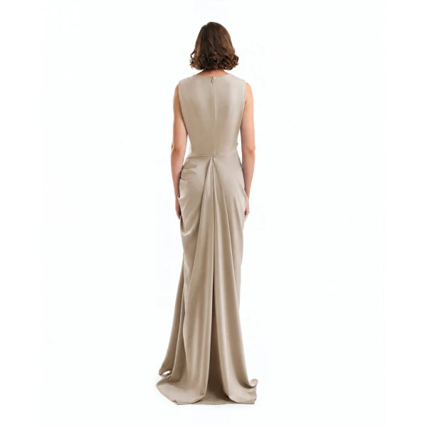 Gemy Maalouf Draped Long Dress, view 3