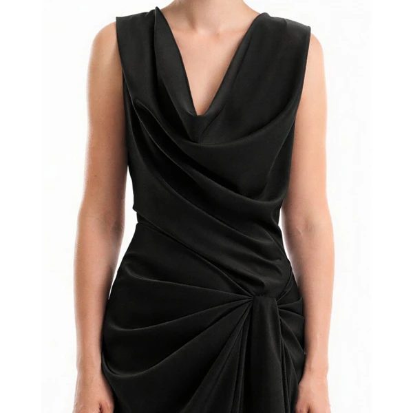 Gemy Maalouf Draped Long Dress, view 4