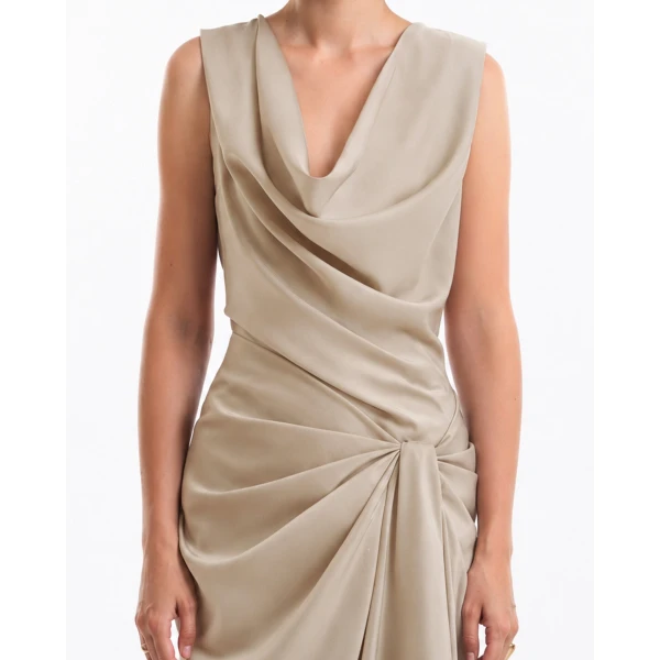 Gemy Maalouf Draped Long Dress, view 4