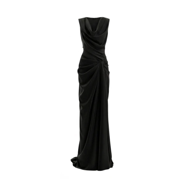 Gemy Maalouf Draped Long Dress, view 5