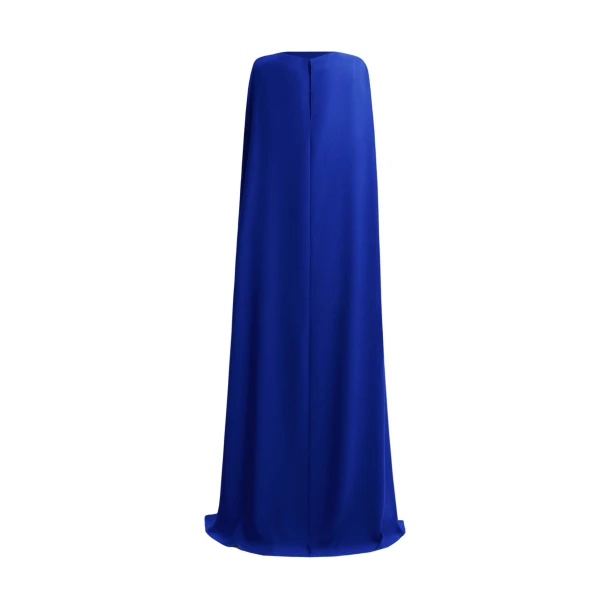 Gemy Maalouf Draped Long Royal Blue Kaftan, view 5