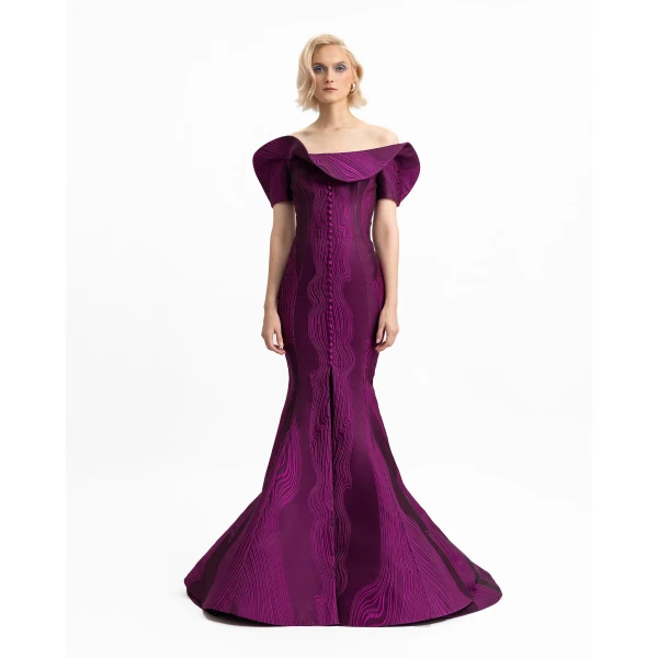Gemy Maalouf Draped Off-Shoulders Dress, view 2