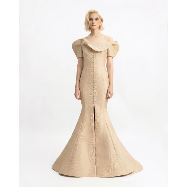 Gemy Maalouf Draped Off-Shoulders Dress, view 2