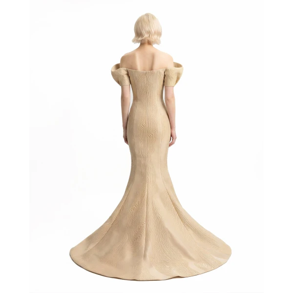 Gemy Maalouf Draped Off-Shoulders Dress, view 3