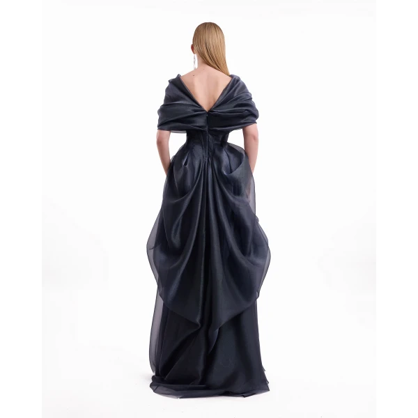 Gemy Maalouf Draped V-Neck Corset Dress, view 4