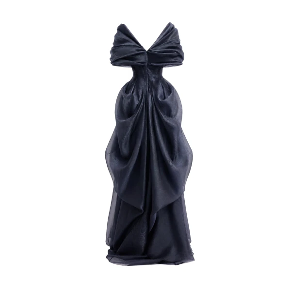 Gemy Maalouf Draped V-Neck Corset Dress, view 6