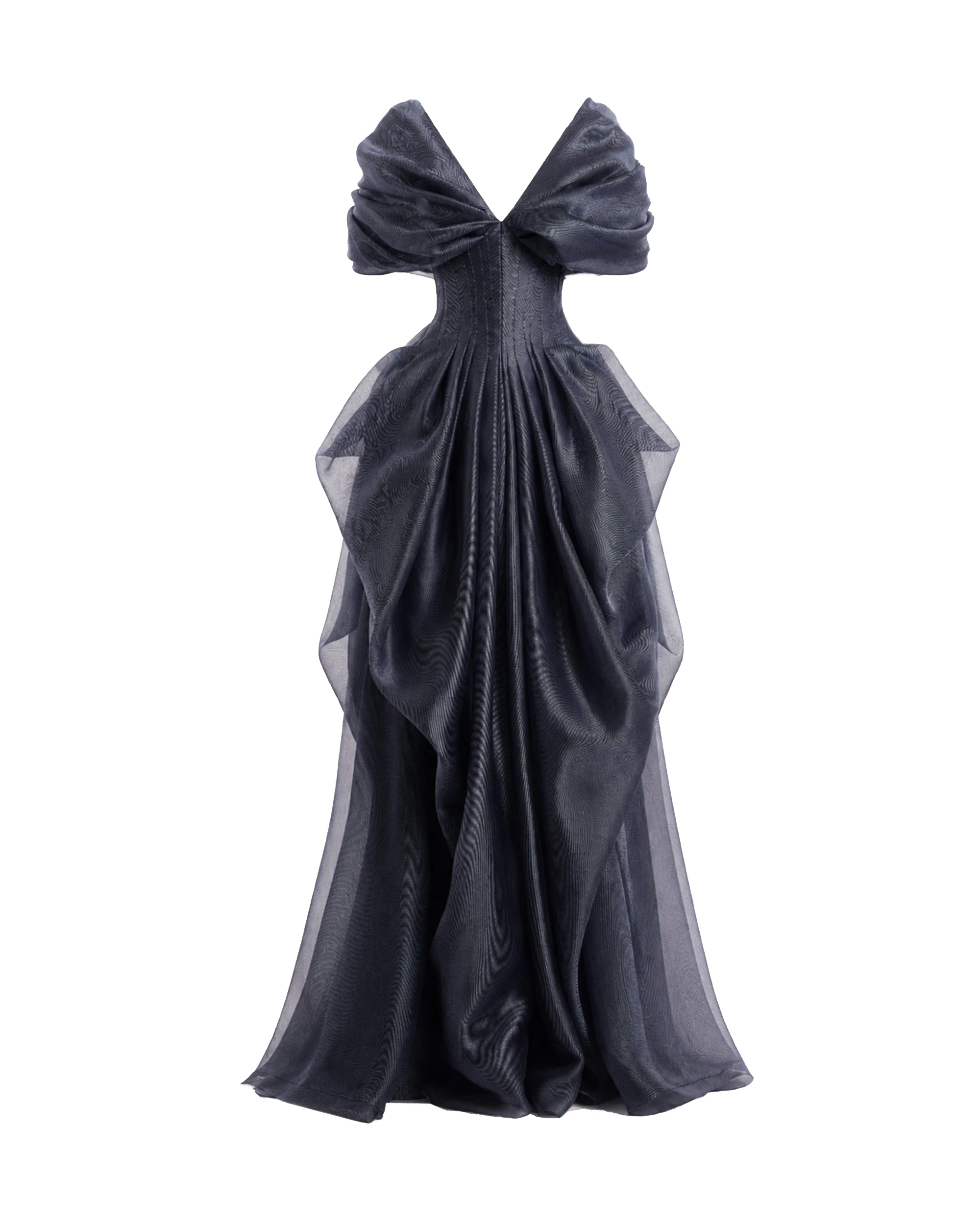 Gemy Maalouf Draped V-Neck Corset Dress Gemy Maalouf Draped V-Neck Corset Dress