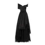 Gemy-Maalouf-Draped-and-Ruffled-Tulle-Dress-coveti61385_nobg Gemy Maalouf Draped and Ruffled Tulle Dress