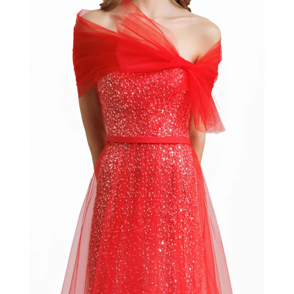 Gemy Maalouf Dress With Bow Design, view 4