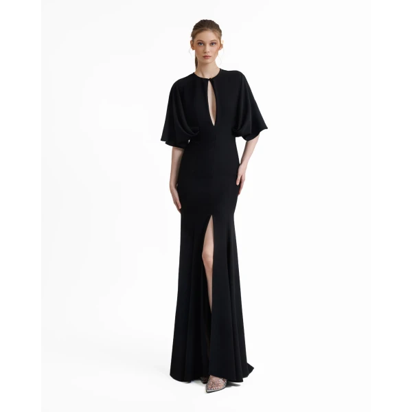 Gemy Maalouf Dress With Cape-Like Sleeves, view 2