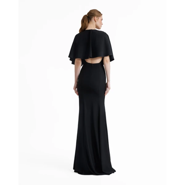 Gemy Maalouf Dress With Cape-Like Sleeves, view 3