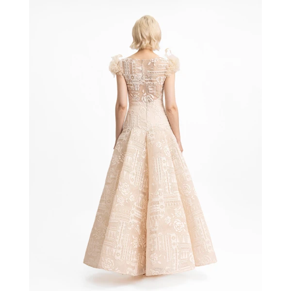 Gemy Maalouf Dropped Waistline Dress, view 3