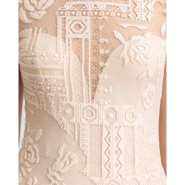 Gemy Maalouf Dropped Waistline Dress, view 4