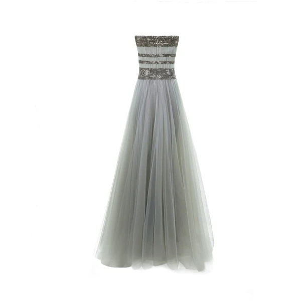 Gemy Maalouf Embellished Corset Tulle Dress, view 5