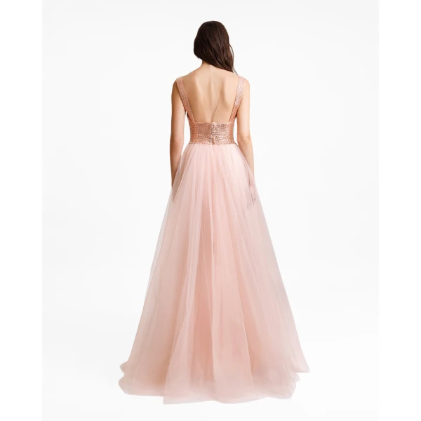 Gemy Maalouf Embellished Corseted Tulle Dress, view 3