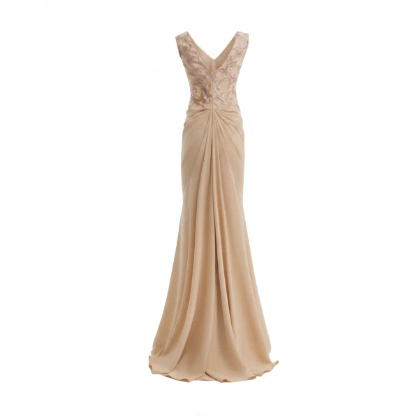 Gemy Maalouf Embroidered Fitted Dress, view 5