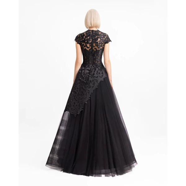 Gemy Maalouf Embroidered Satin Set, view 3