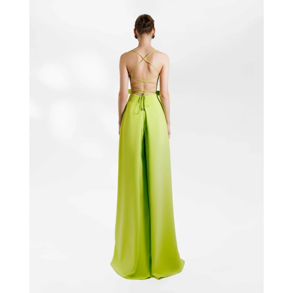 Gemy Maalouf Flared Pant Crepe Set, view 3