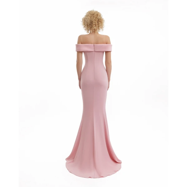 Gemy Maalouf Floral Beaded Off-Shoulder Dress, view 3