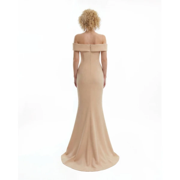 Gemy Maalouf Floral Beaded Off-Shoulder Dress, view 3