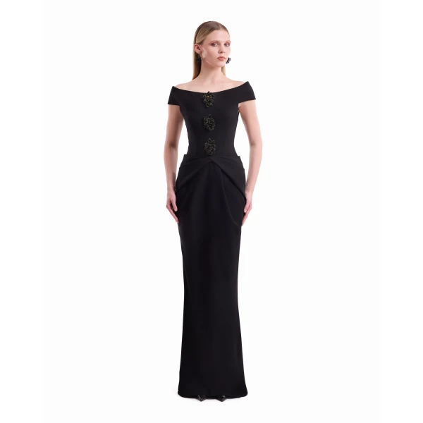 Gemy Maalouf Floral Off-Shoulder Dress, view 2
