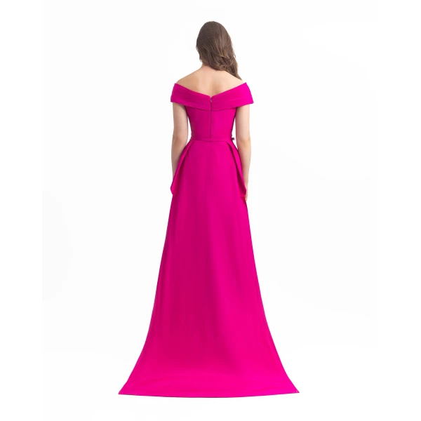 Gemy Maalouf Fuchsia Taffeta Set, view 3