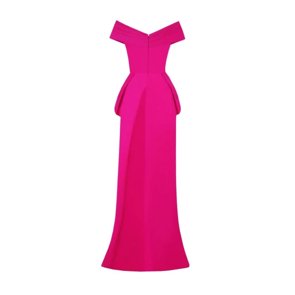 Gemy Maalouf Fuchsia Taffeta Set, view 5
